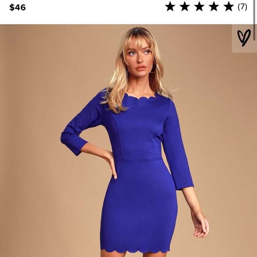 New Lulu’s Royal  Blue bodycon mini